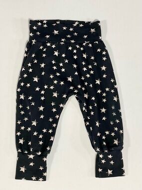Pure Colour Baby Organic Grow-With-Me Leggings - Black Stars 12-18 months